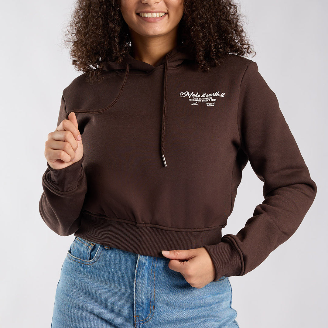 Brown  Hooded Sweater