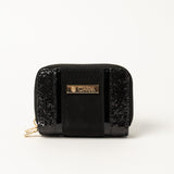 Glitter Double Zip Around Purse.