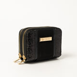 Glitter Double Zip Around Purse.
