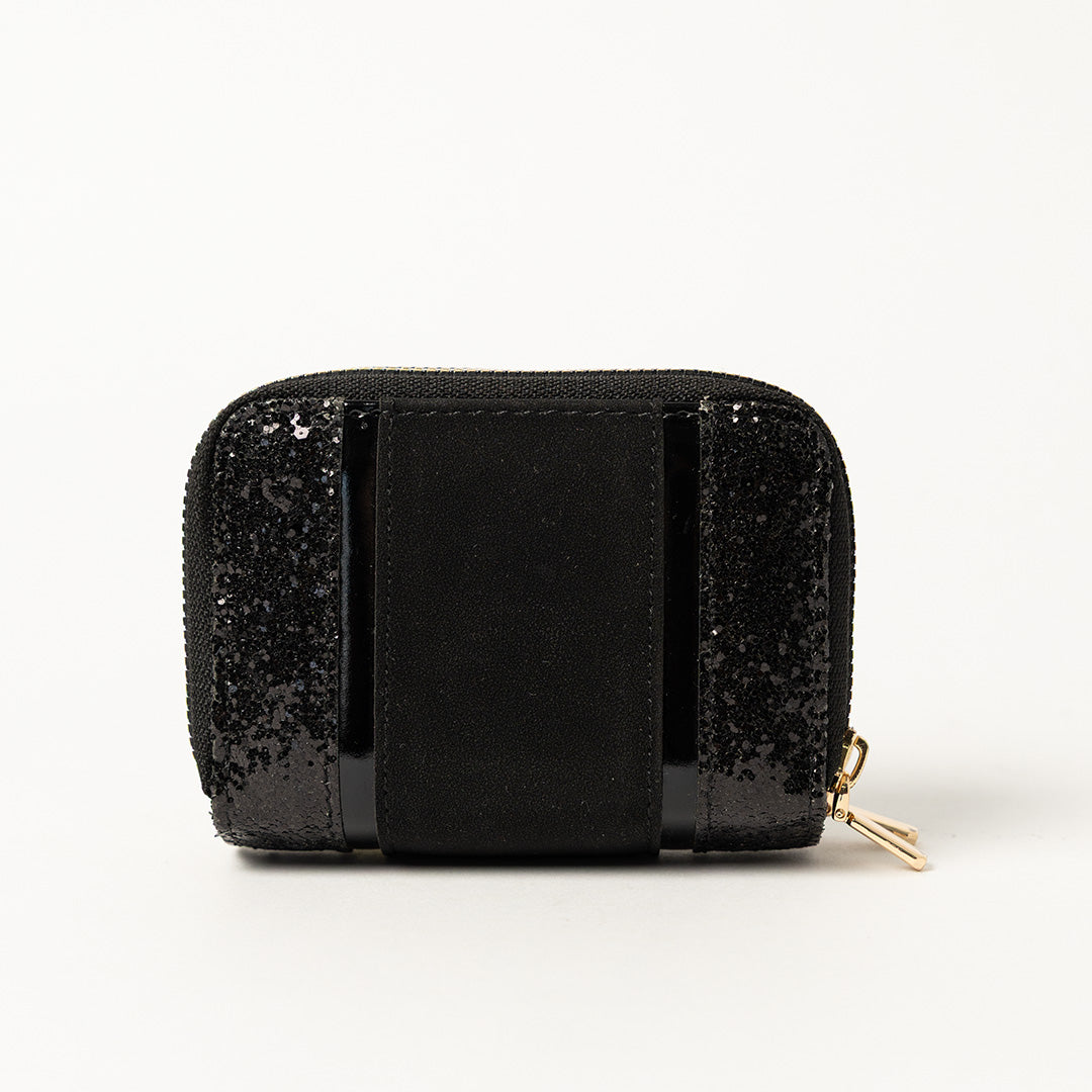 Glitter Double Zip Around Purse.