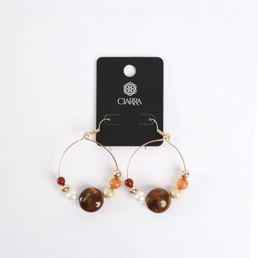 Beaded Hoop Earrings. CIARRA Fashion Fusion