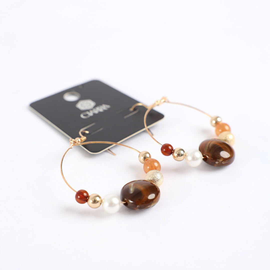 Beaded Hoop Earrings. CIARRA Fashion Fusion