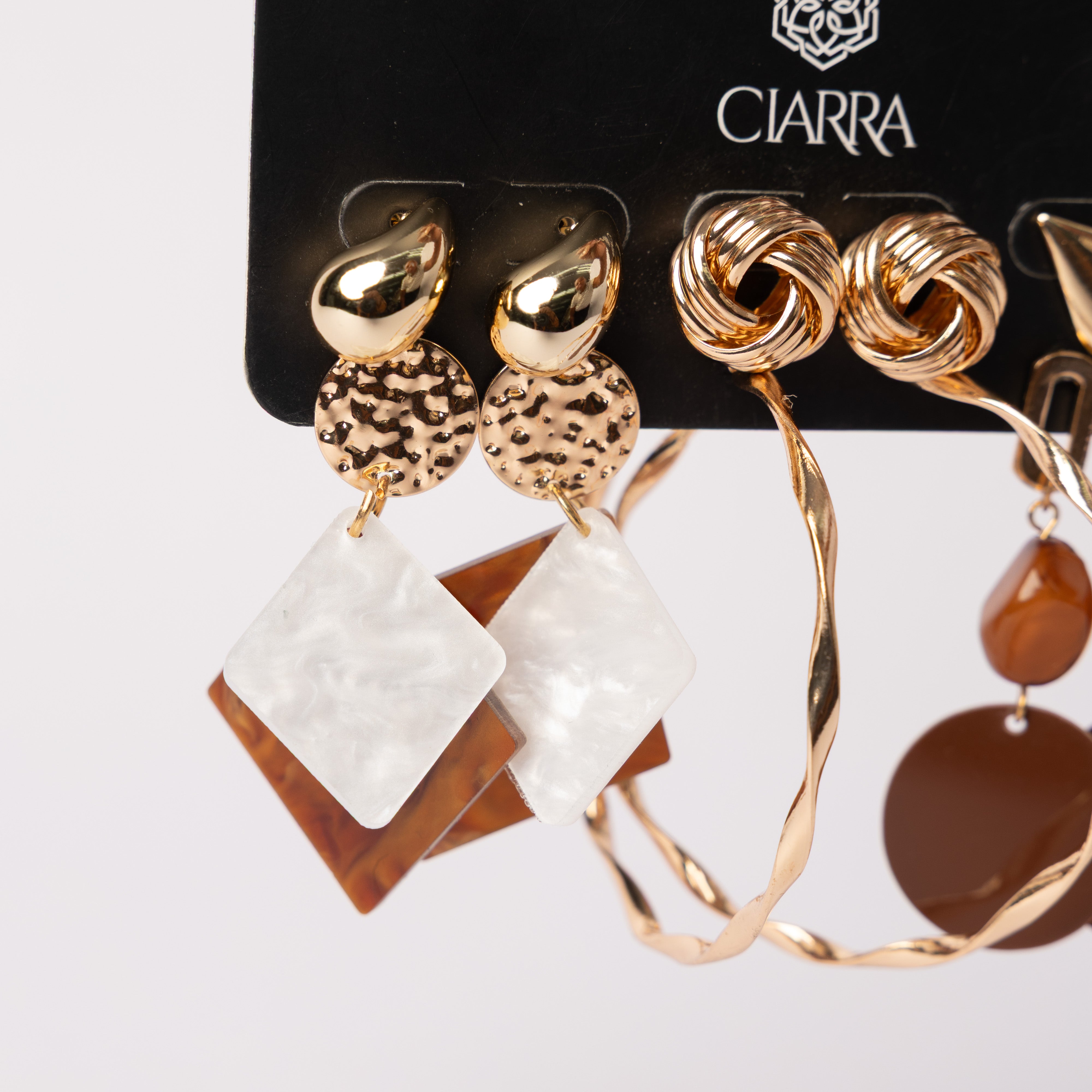 6 Pack Textured Earring Set.