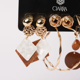 6 Pack Textured Earring Set.