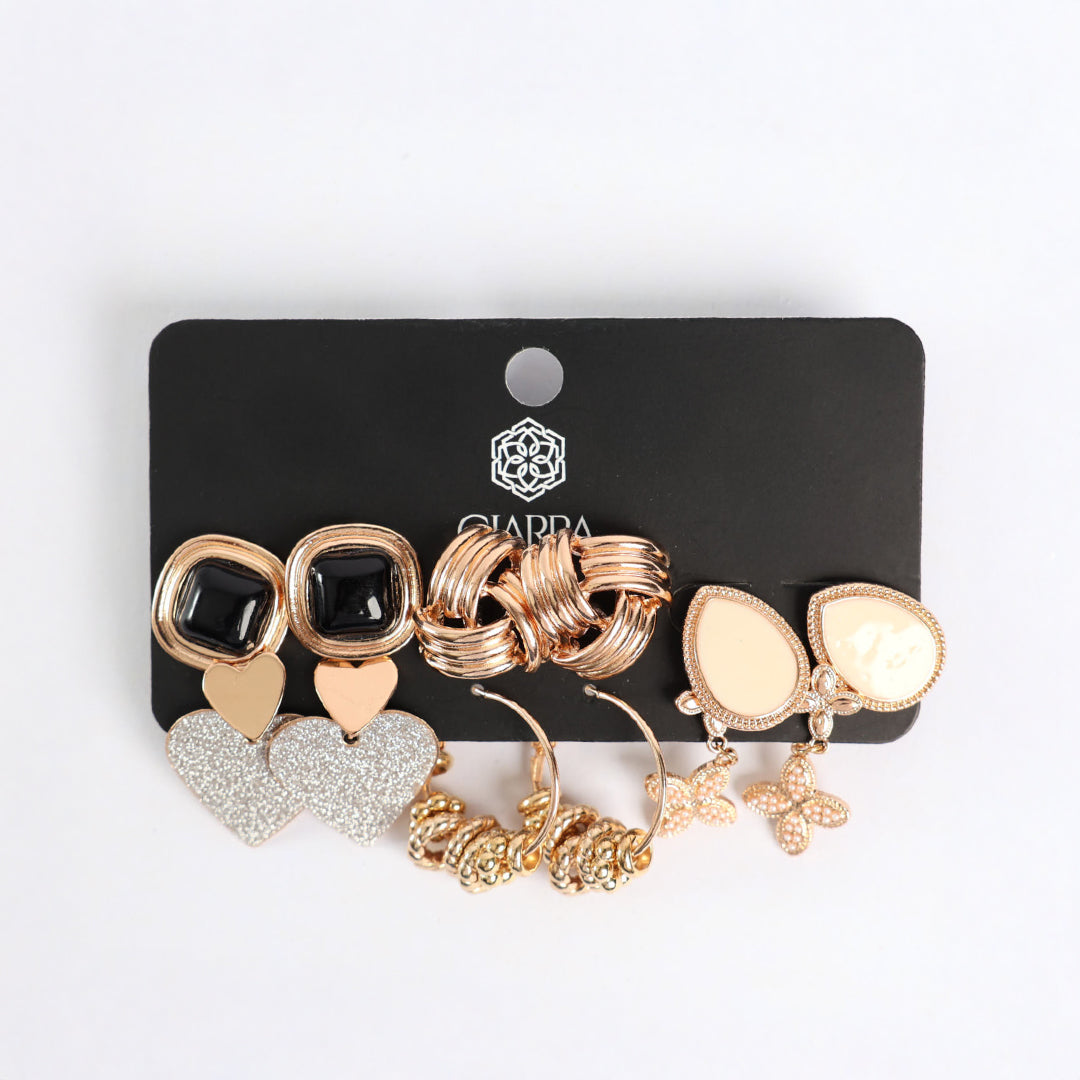 6 Pack Earring Set. CIARRA Fashion Fusion