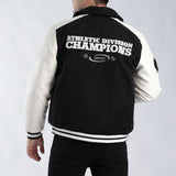 MENS ZAFF BLACK/STONE BASEBALL JACKET