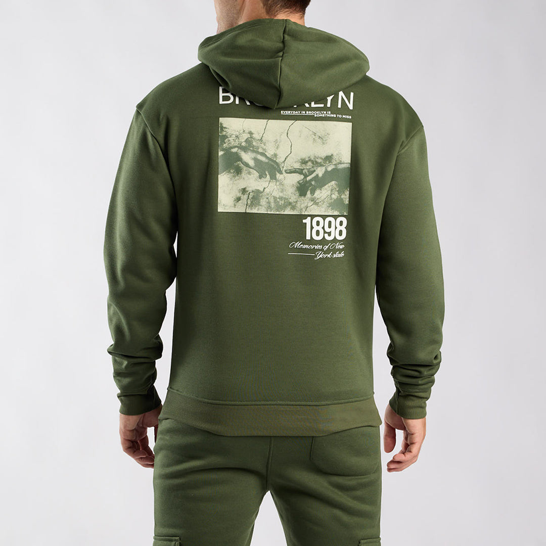 Olive Graphic Hoody