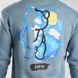 Steel Blue Graphic Sweater