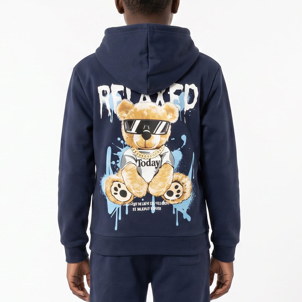Navy Fleece Hoody