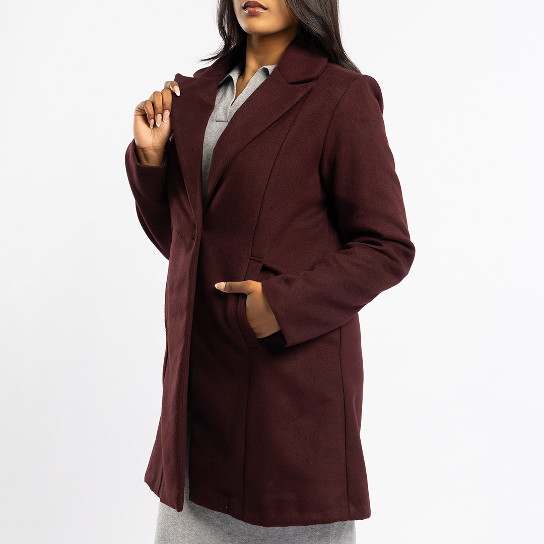 LDS CHRY MELTON JKT