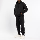 MENS ZAFF BLACK HOODED FLEECE JACKET