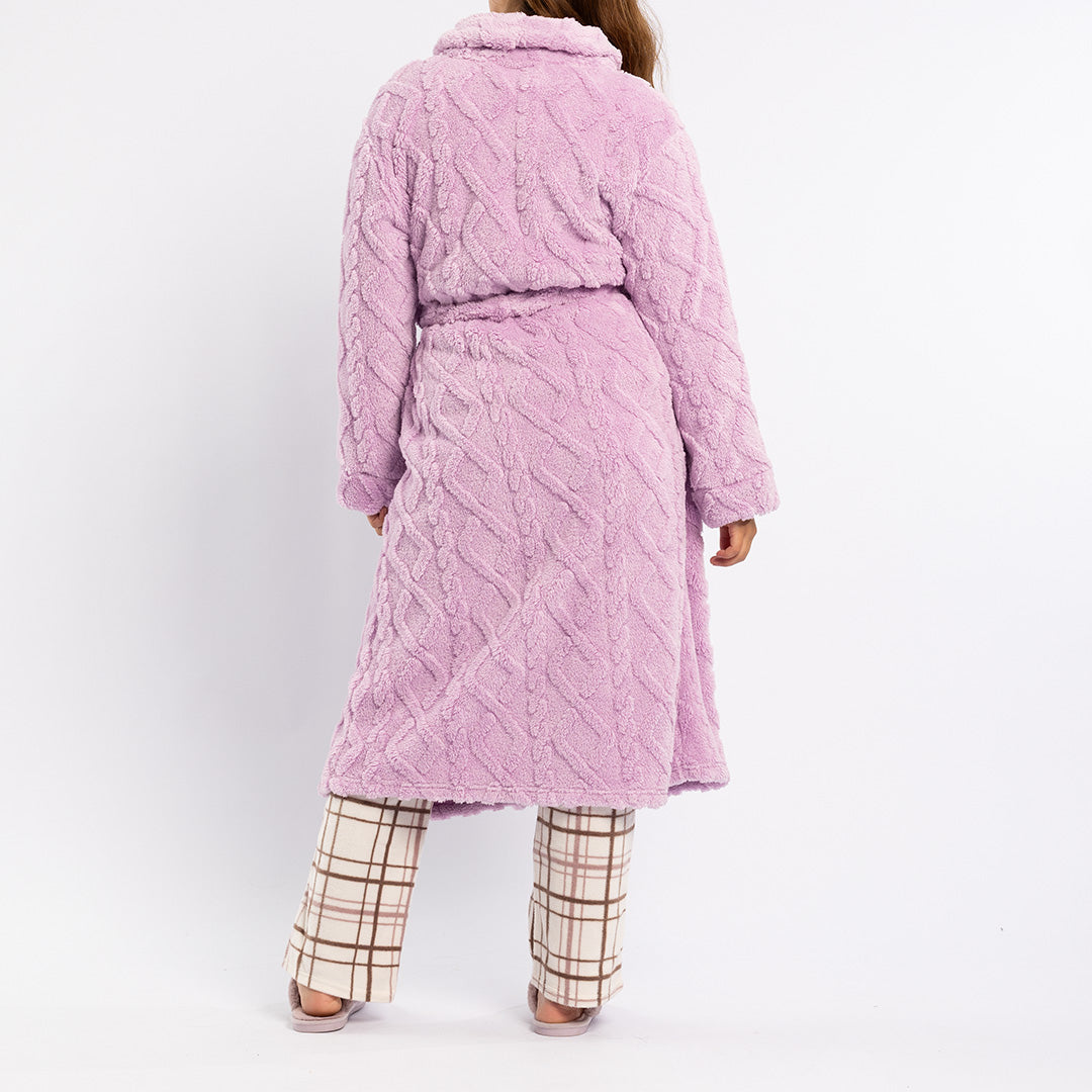 LADIES LQD MAUVE JACQUARD GOWN