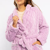 LADIES LQD MAUVE JACQUARD GOWN