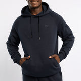 MENS ZAFF NAVY HOODED FLEECE JACKET