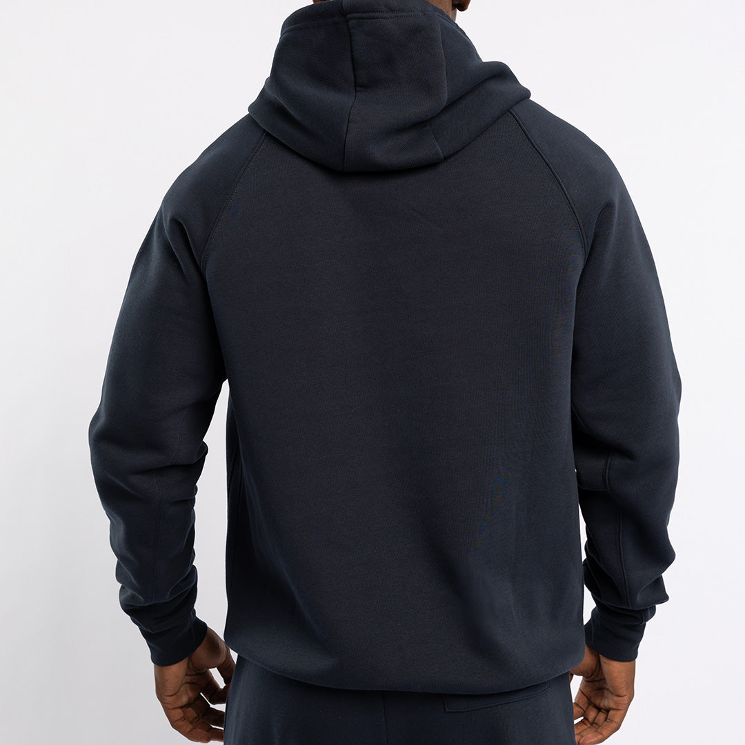 MENS ZAFF NAVY HOODED FLEECE JACKET
