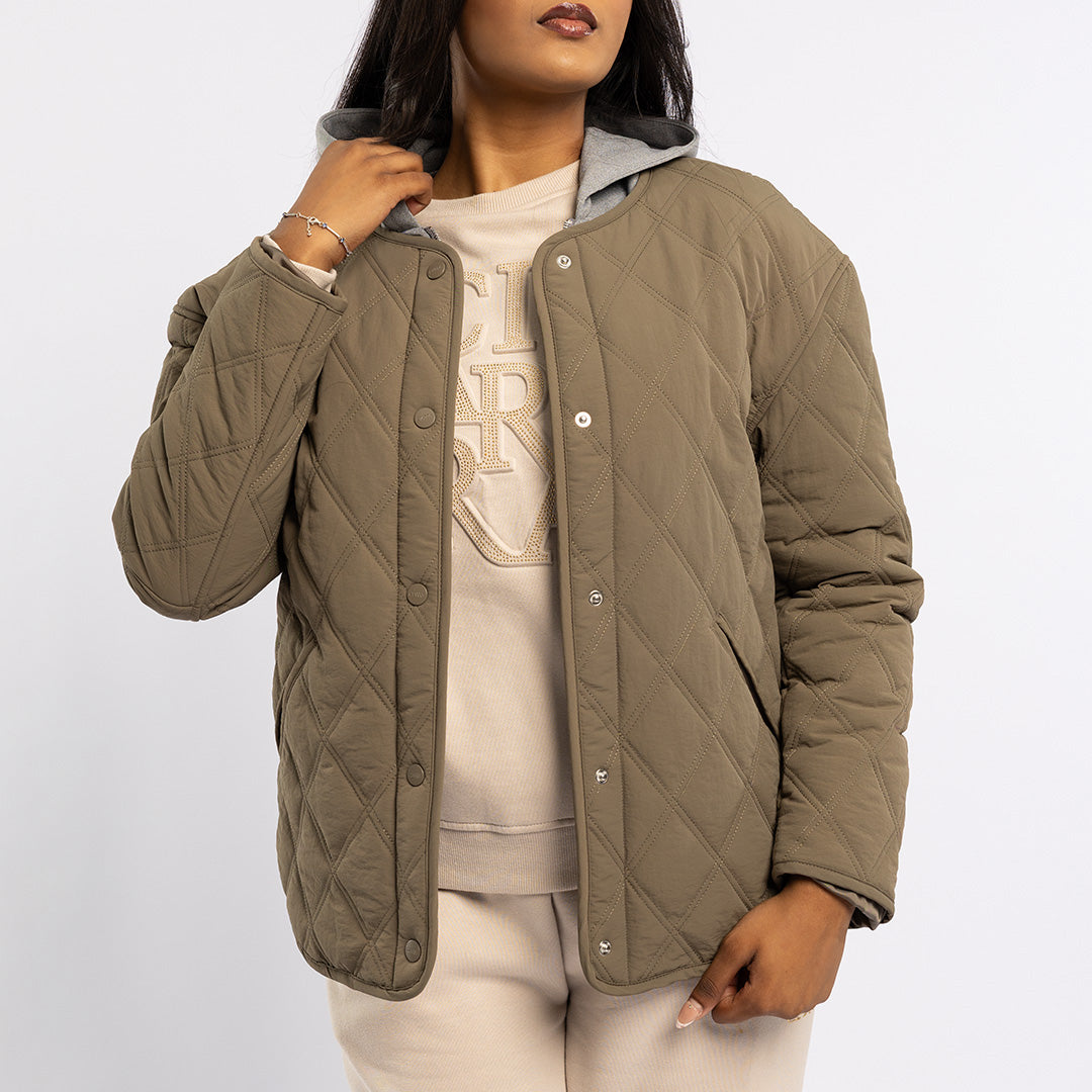 LDS QUILTED HOODY JKT