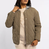 LDS QUILTED HOODY JKT