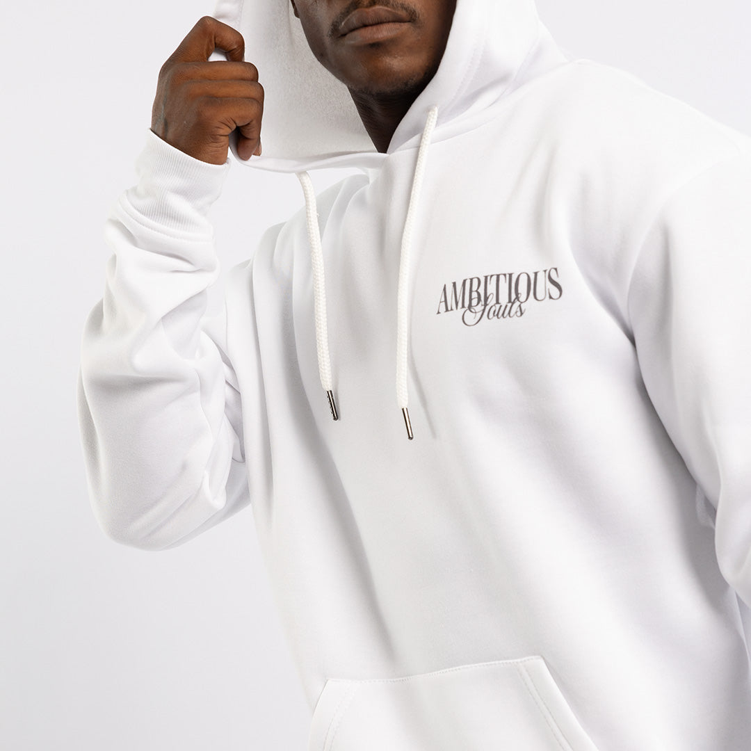 White Graphic Hoody