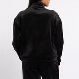 LDS VELOUR ZIP SWEATER
