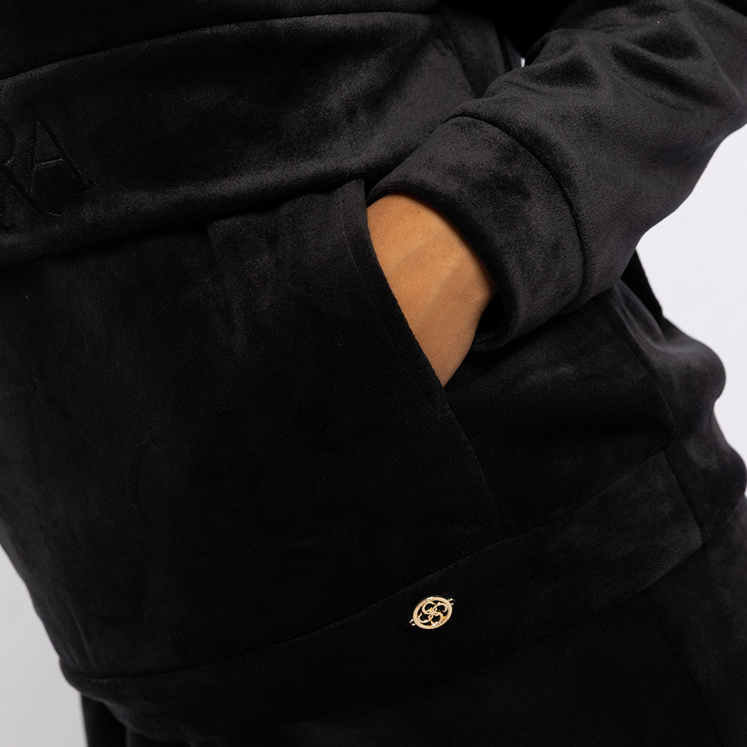 LDS VELOUR ZIP SWEATER