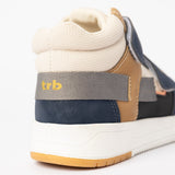 Colourblocked Mid Top Sneaker.Velcro Straps.