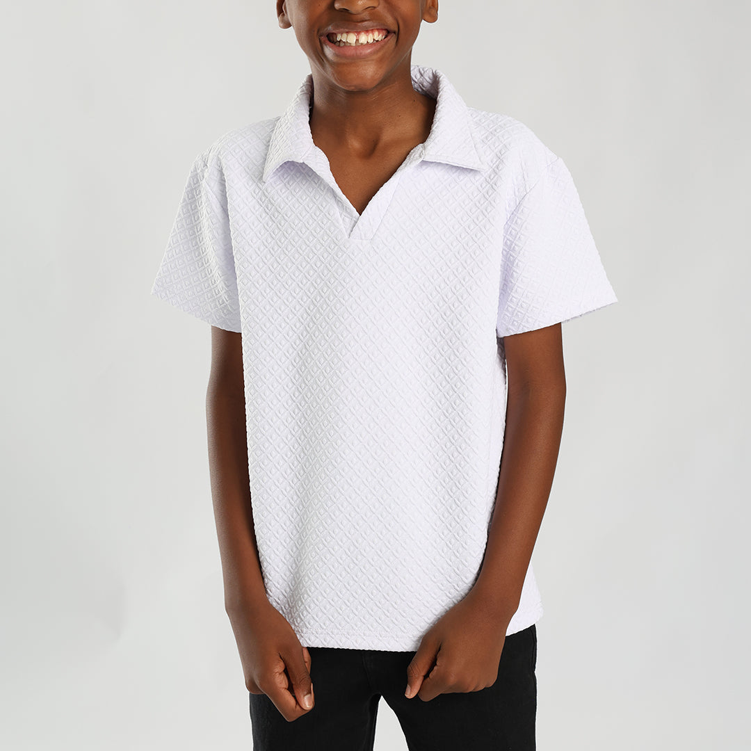 White Jacquard Golfer