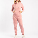 LADIES ALORA BLUSH LONG SLEEVE HOODY WITH KANGAROO POCKET