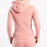 LADIES ALORA BLUSH LONG SLEEVE HOODY WITH KANGAROO POCKET