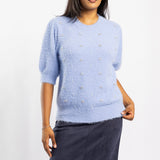 BLUE 3/4 SLEEVE FUR JERSEY