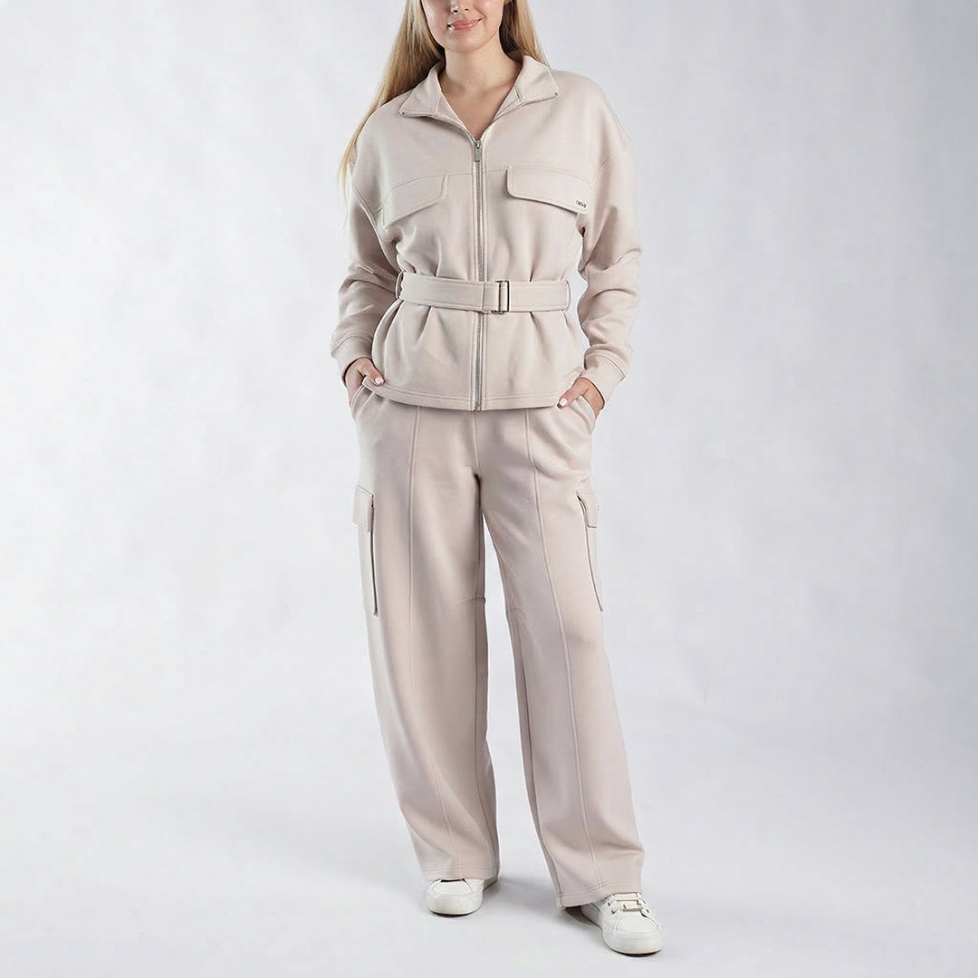 LDS BELT ZIP SWEATER