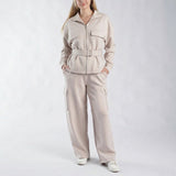 LDS BELT ZIP SWEATER