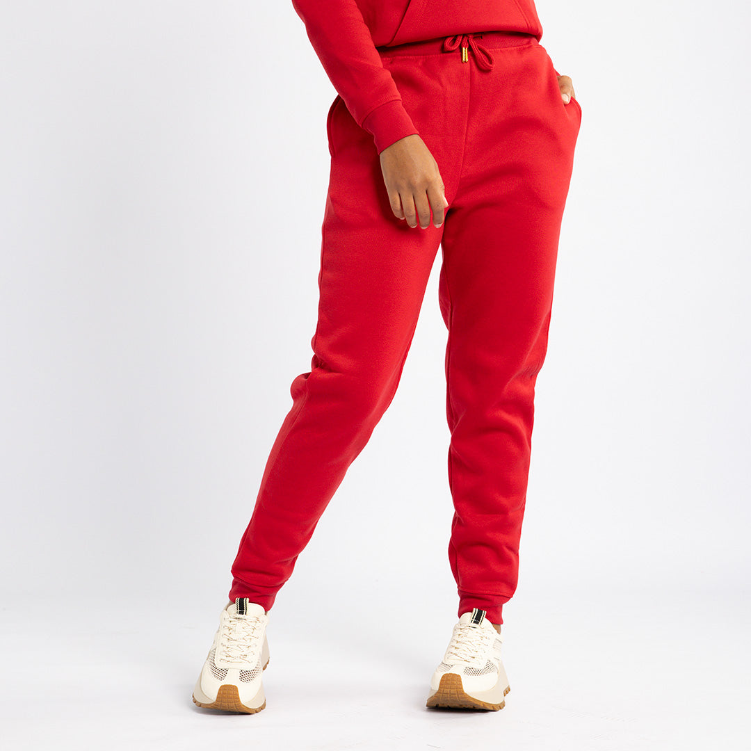 LADIES ALORA RED JOGGER