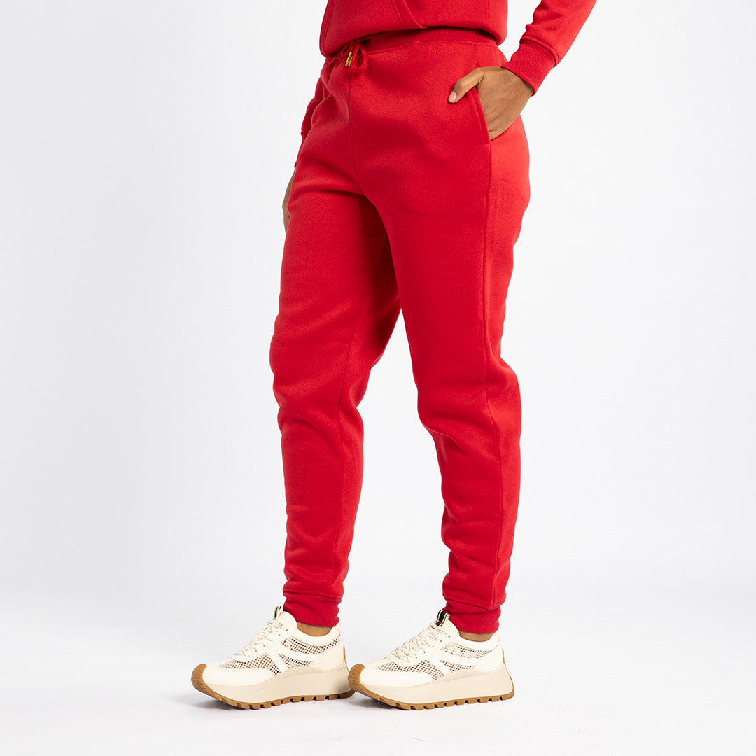 LADIES ALORA RED JOGGER