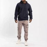 GREY CARGO TWILL JOGGER (ZIP DETAIL)
