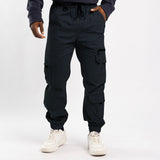 NAVY CARGO TWILL JOGGER (ZIP DETAIL)