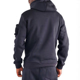 MENS BLACK HOODED SWEATER