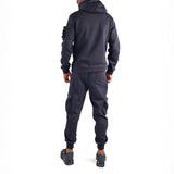 MENS BLACK HOODED SWEATER