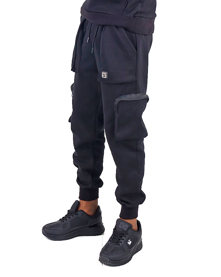 BLOCKCHAIN BLACK CARGO JOGGER