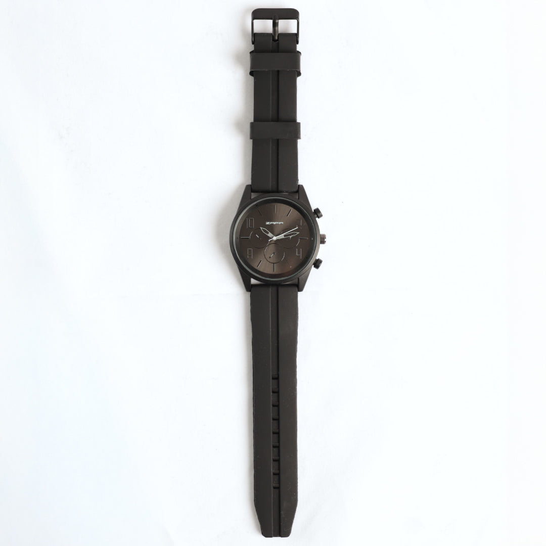 Pu Watch With Black Dial.