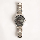 Link Watch With Black Dial.