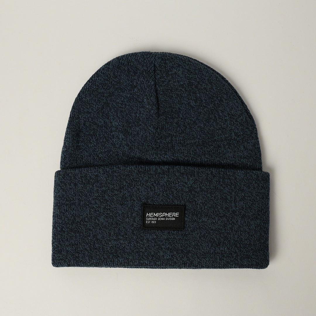 NAVY BLUE TURN UP BEANIE
