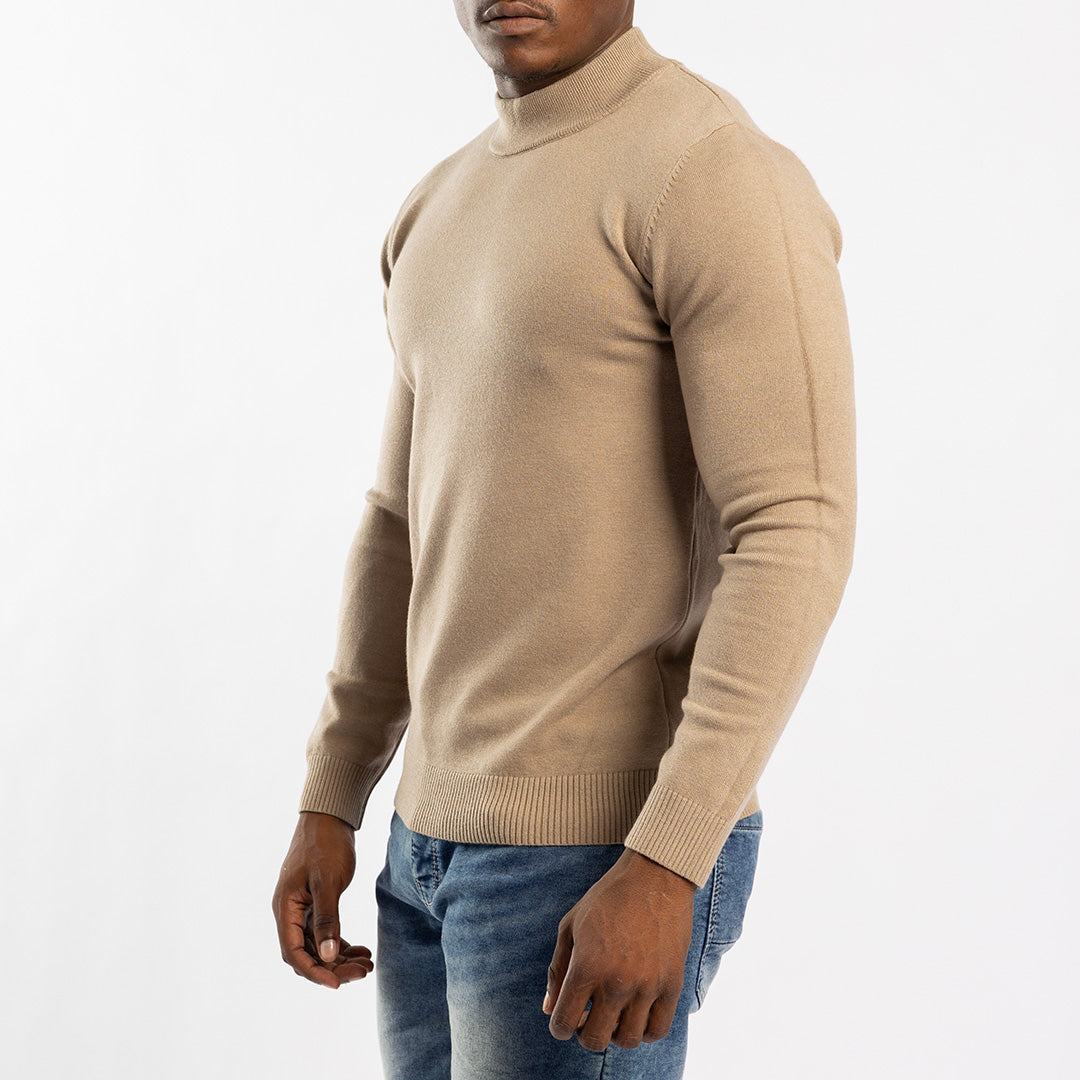 OLIVE ROUND-NECK JERSEY