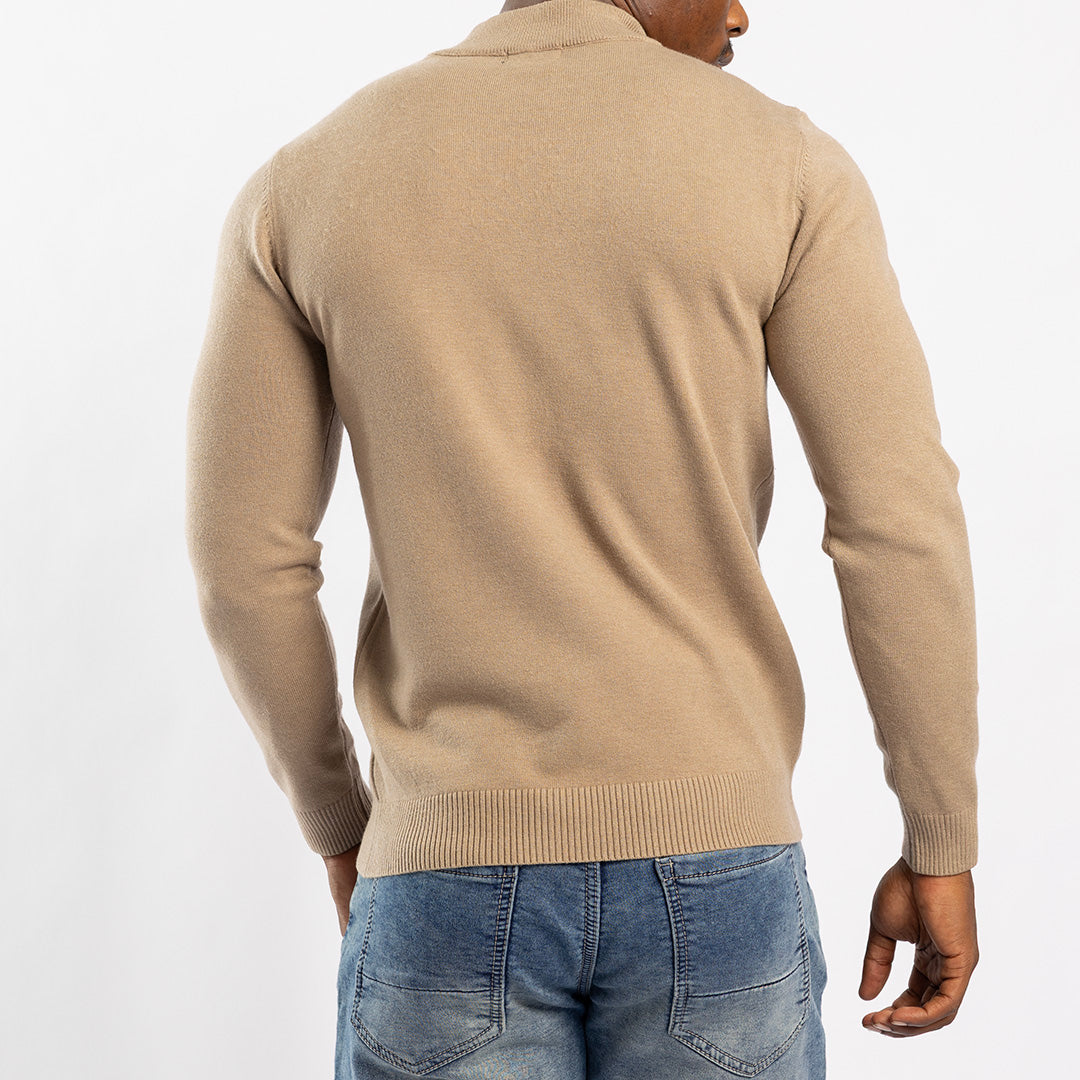 OLIVE ROUND-NECK JERSEY