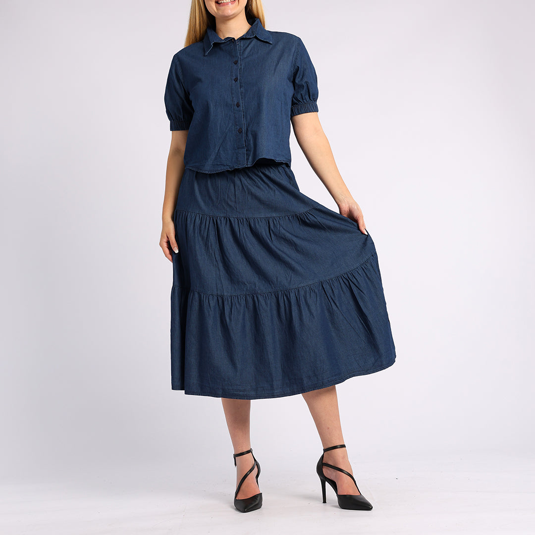 LT WASH BLUE SKIRT