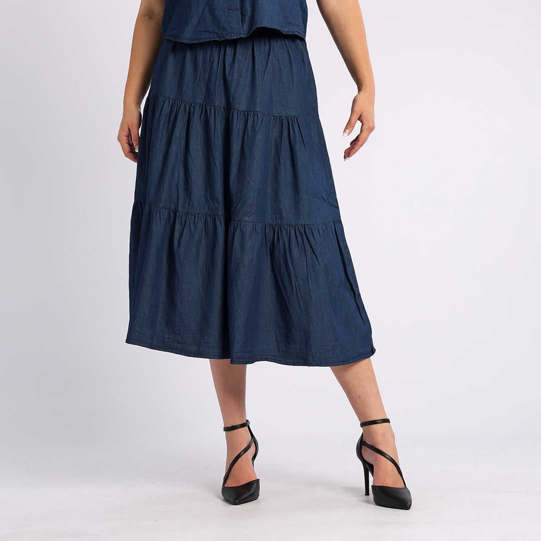 LT WASH BLUE SKIRT