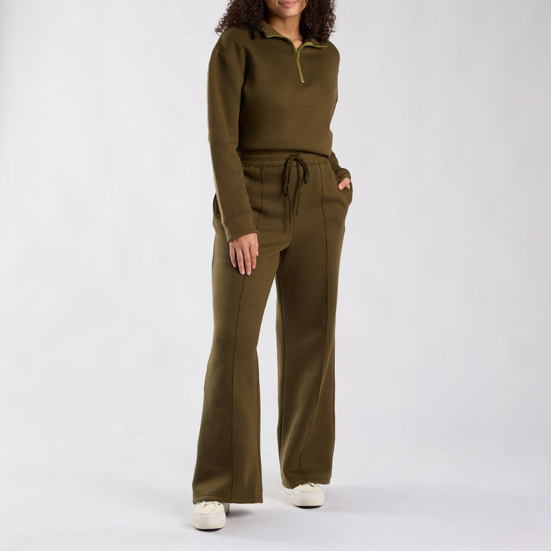 Olive Wide Leg Pants