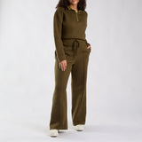 Olive Wide Leg Pants