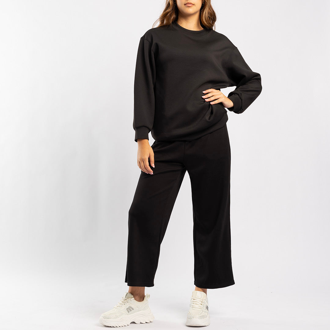 BLACK WIDE LEG PANT