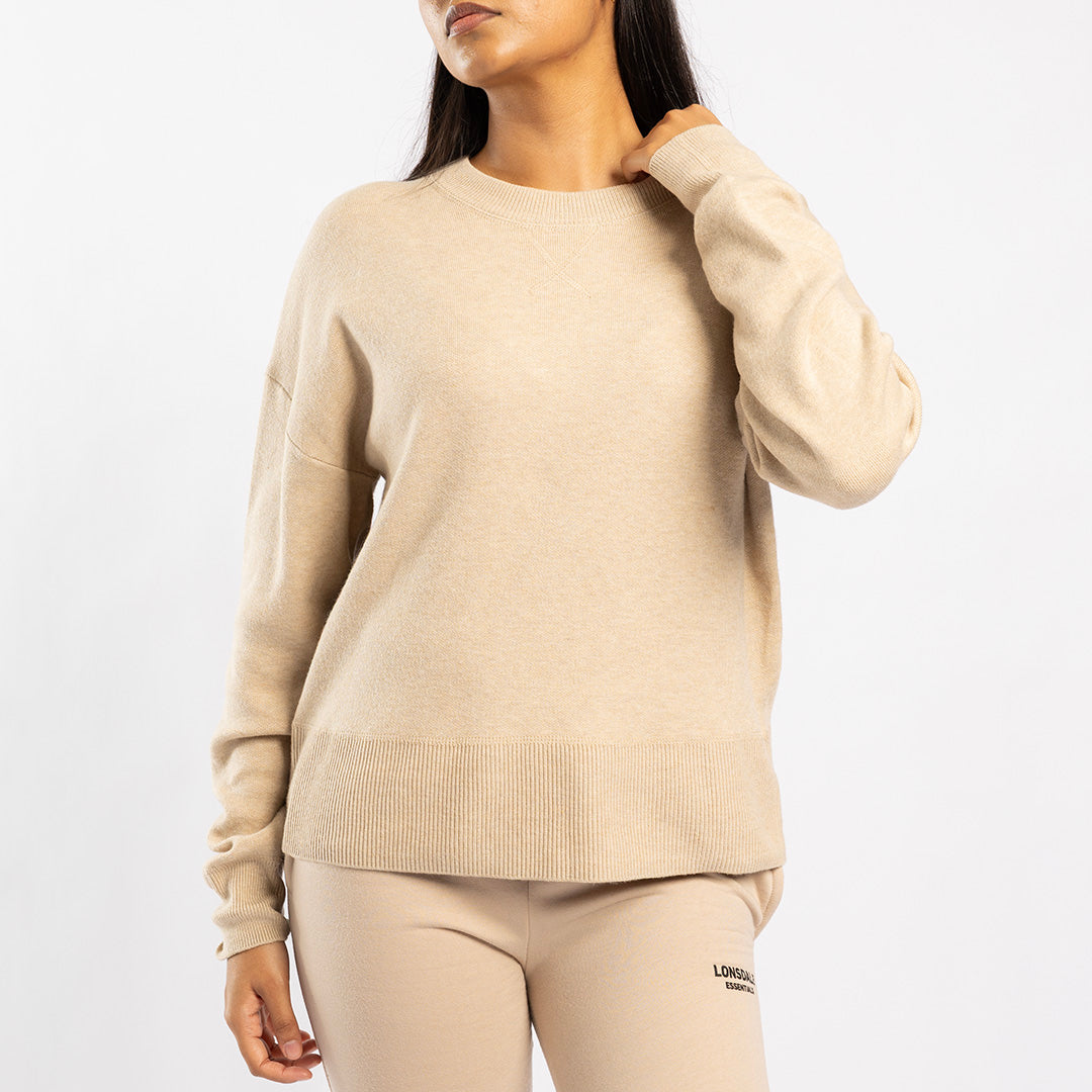 KHAKI LONG SLEEVE ROUND NECK JERSEY