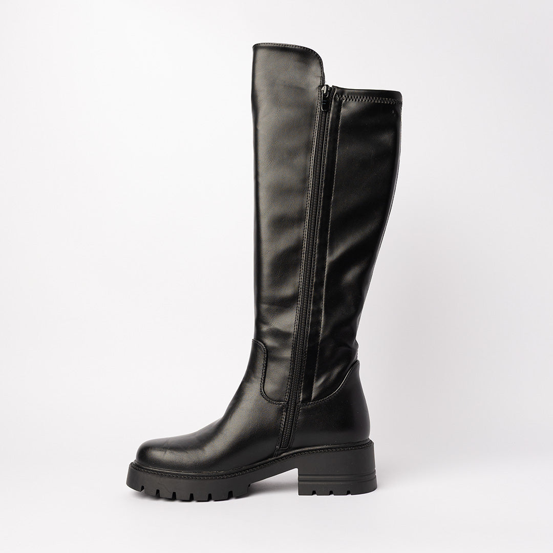 Velvet Ankle Boot.Silver Trim Details